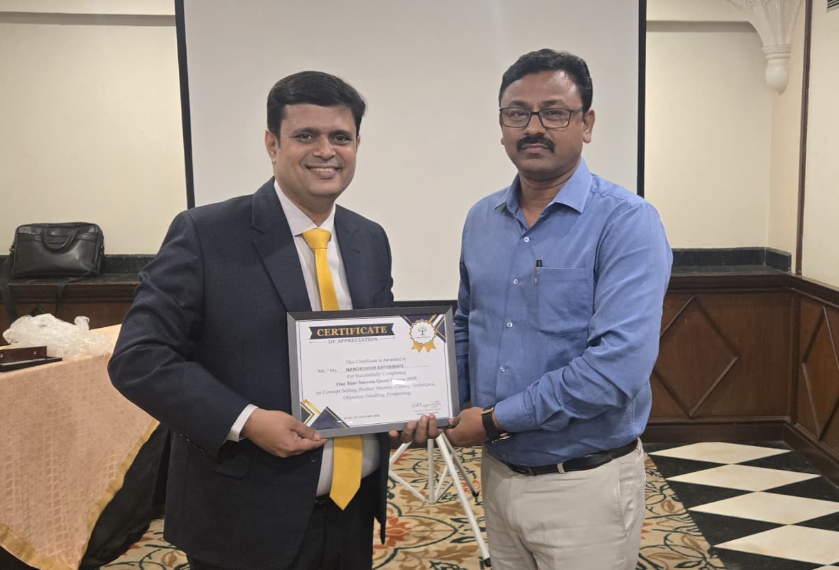 Successfully completed the Ranjan Nagarkatte Success Academy course in 2025 and received the certificate.
